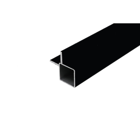 Eztube Extrusion for 3/4in Flush Panel  Black, 12in L x 1in W x 1in H, QR Both Ends 100-170-1 BK QR